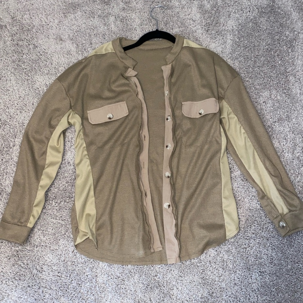 Amazon Button Down Shacket Top - image 2